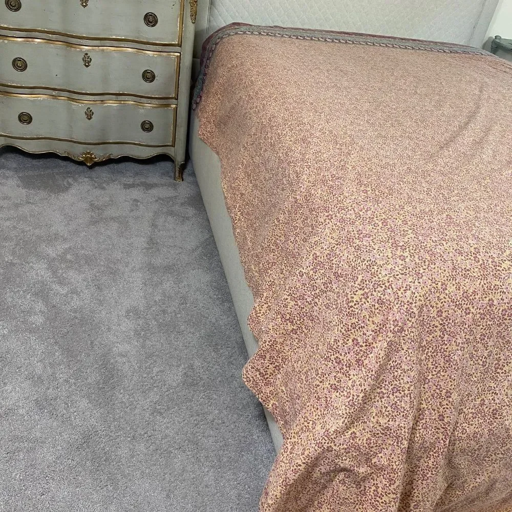 Vtg Westpoint Stevens Flat sheet floral w paisley Boho/Cottage